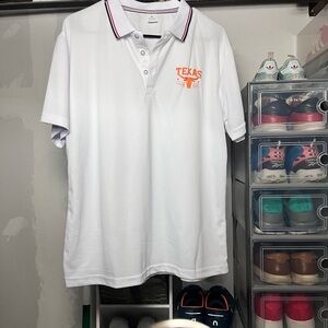 White Polo Shirt with Texas Logo